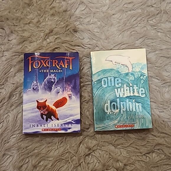 Scholastic one white dolphin and fozcraft the mage kids books - Picture 1 of 5